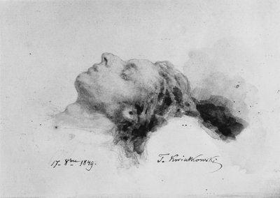 Frederic Chopin on His Deathbed, 17th October 1849 by Antar Teofil Kwiatowski